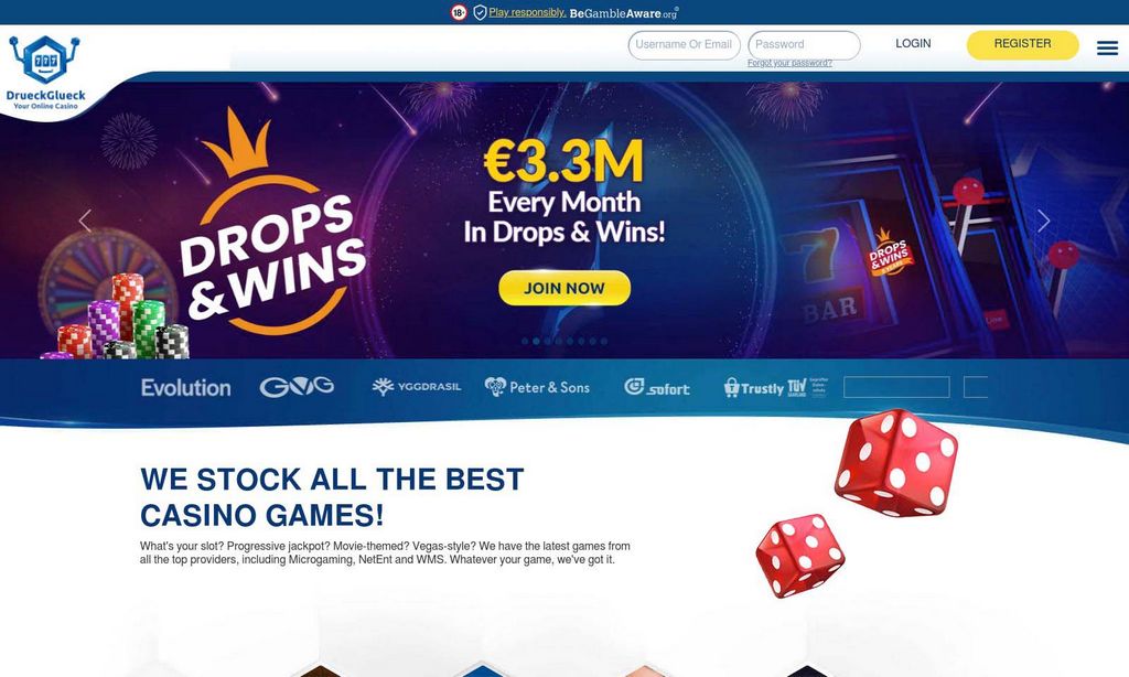 Druckgluck Online Casino Testberichte 2025 – Sichern Sie sich unten einen Bonus von 300 €