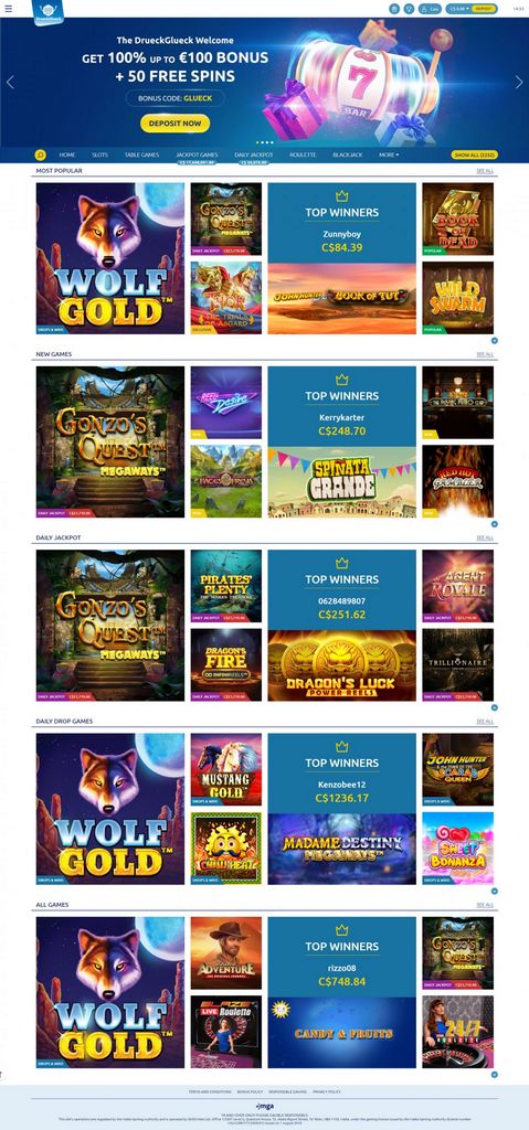 Das Online-Casino Druckglück im Test 2025